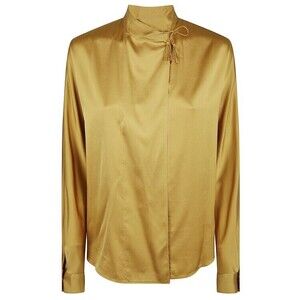 Forte Forte High-Neck Silk Blouse With Tassel Tie - NWT